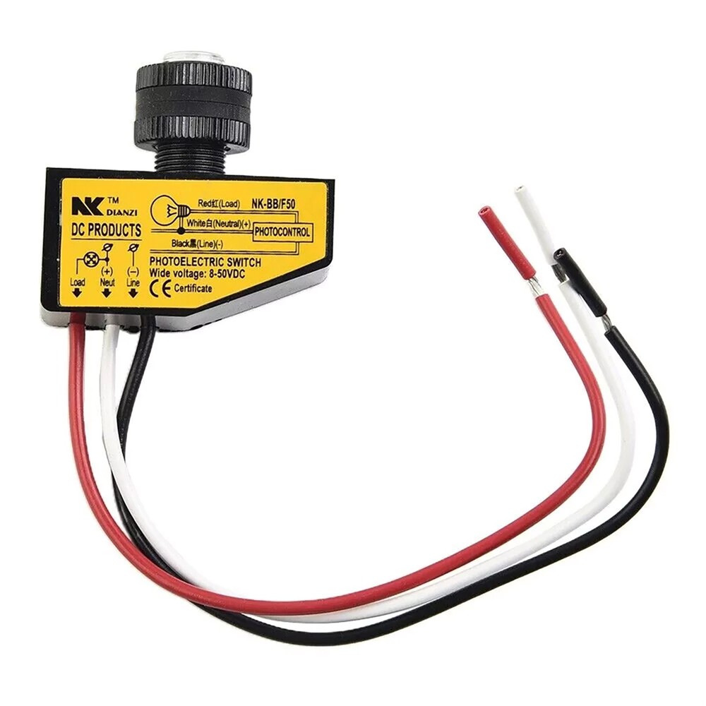 DC8-50V Photocell Light Sensor Switch For Automatic Switching Lights Control