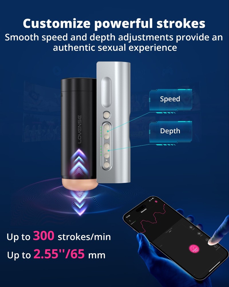 Lovense Solace Pro Automatic Male Masturbator,App Remote Control Thrusting