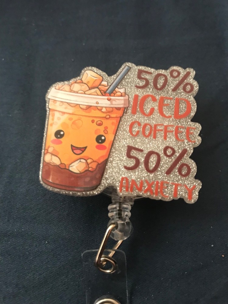 Nurse's retractable badge holder. Really cute