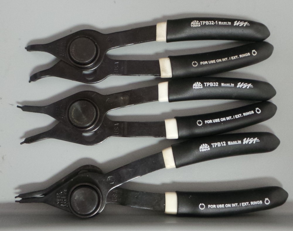 Mac Tools PK9RRPB 9PC Push-Button Retaining Ring Pliers Set w/ Case