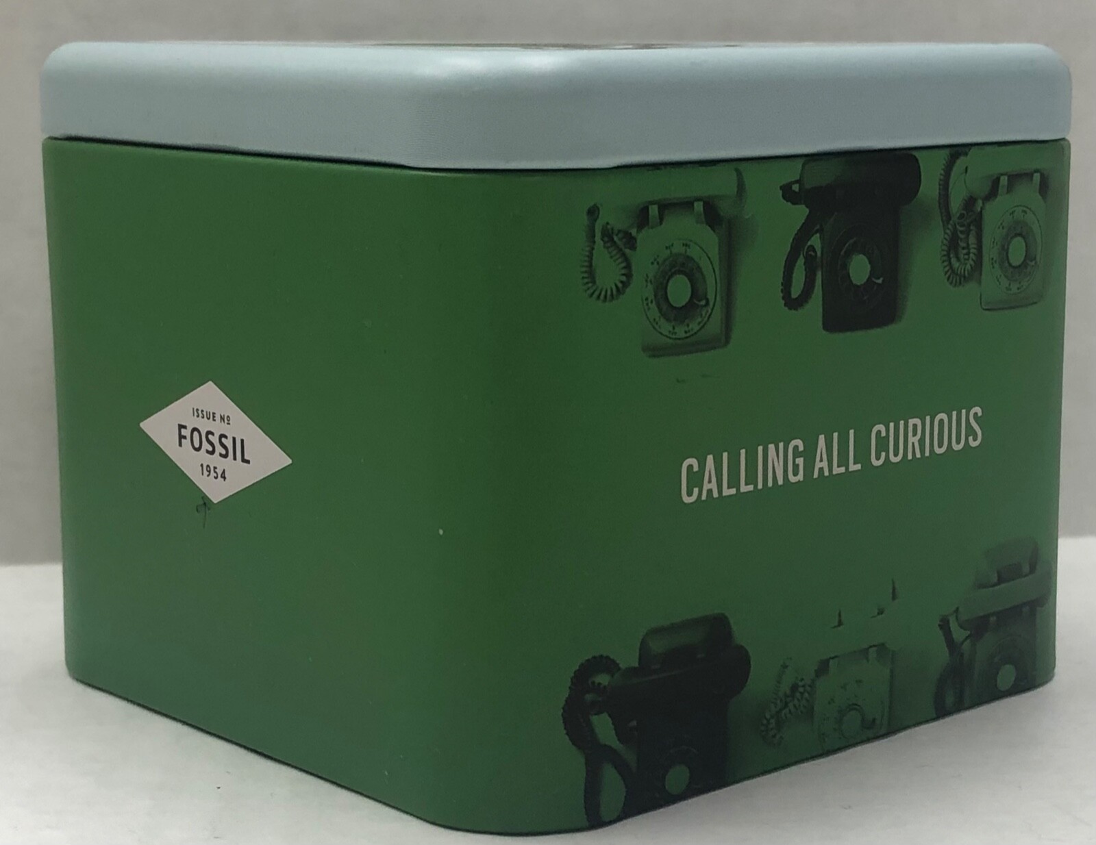 Fossil Genuine Collectible Presentation Display Gift Watch Tin Box NOS