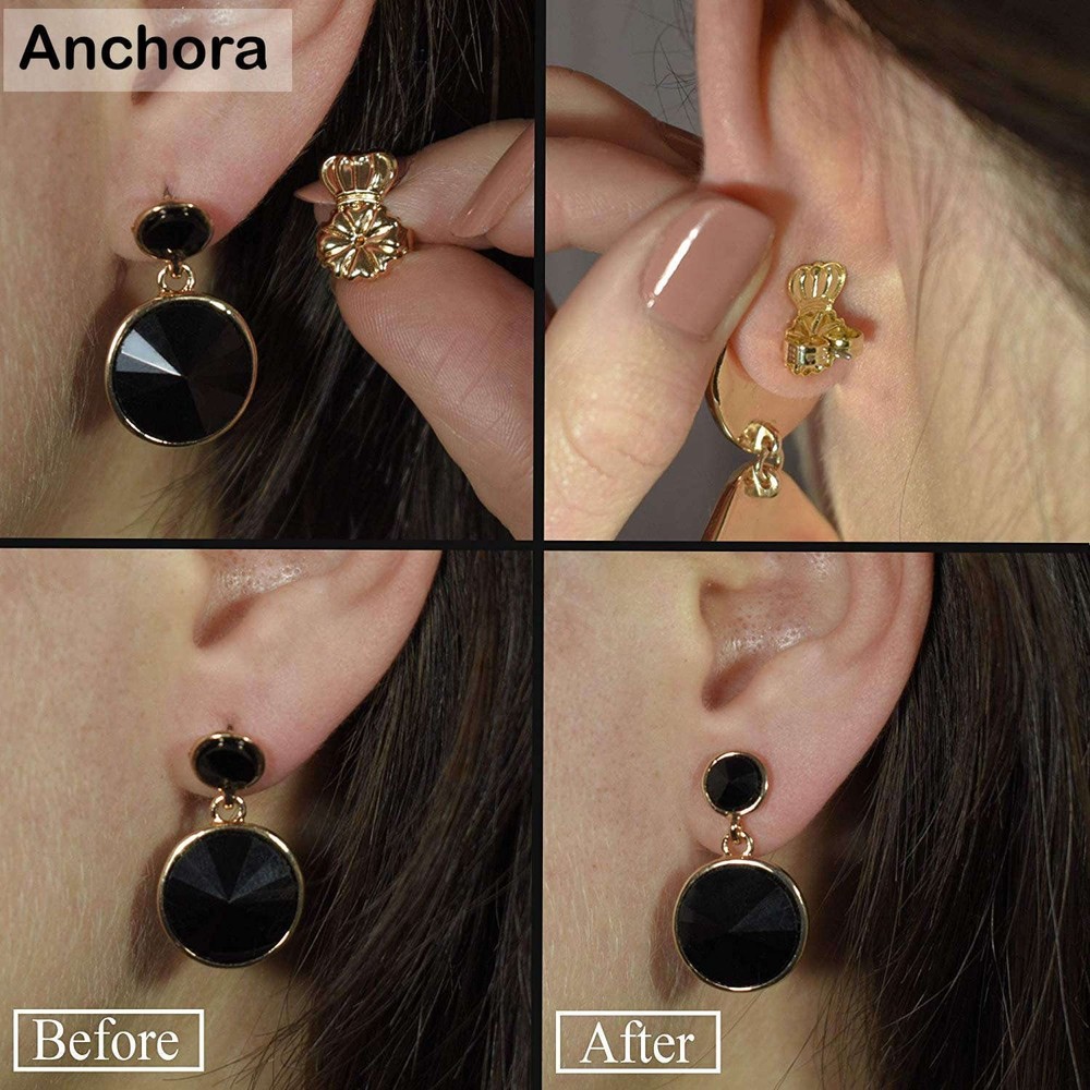 Magic Earring Backs for Droopy Ears | Earring Lifters | Secure Earlobe Backs
