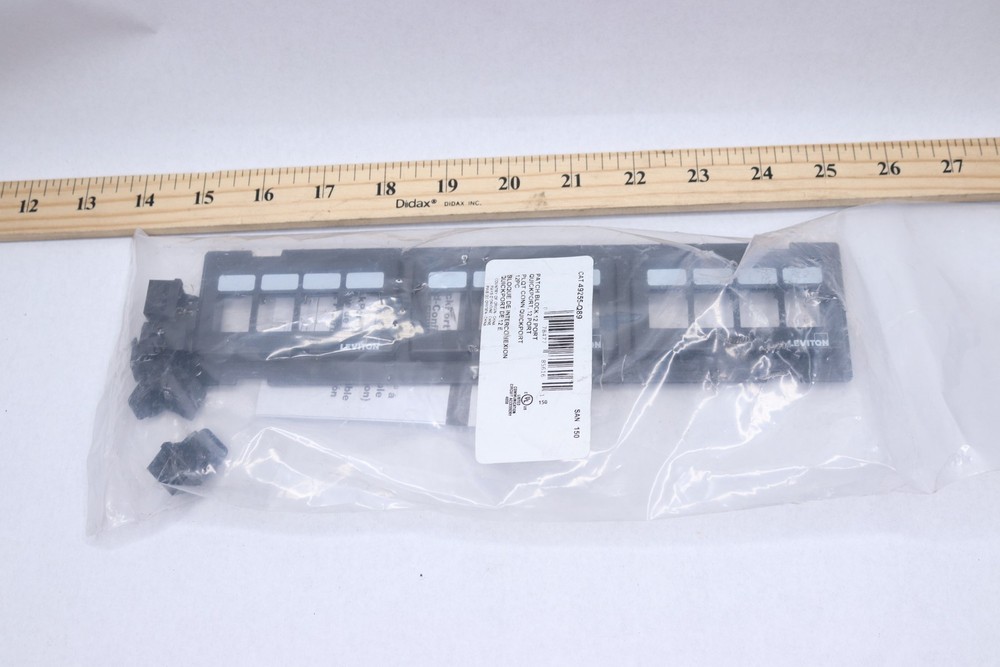 Leviton 12-Port QuickPort Patch Block in Black