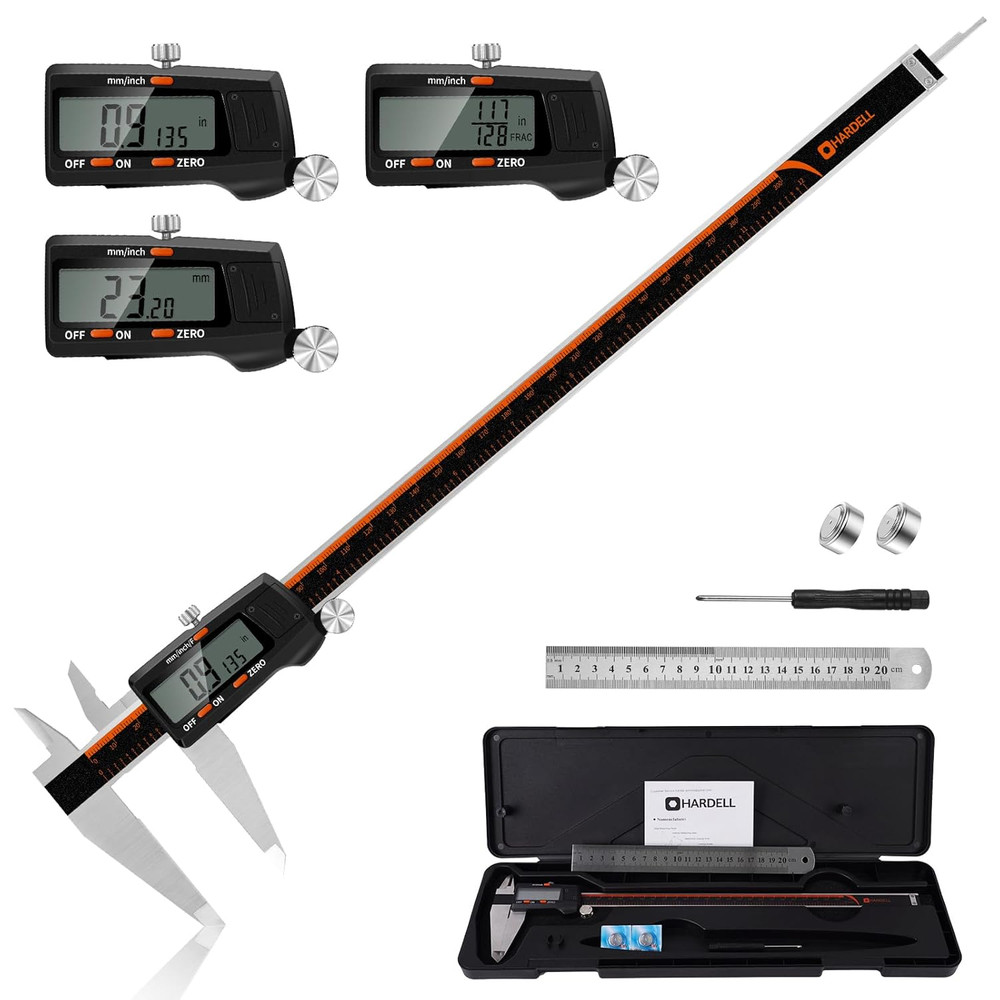 Digital Caliper 12 Inch, Caliper Measuring Tool with Large LCD Screen,Electronic