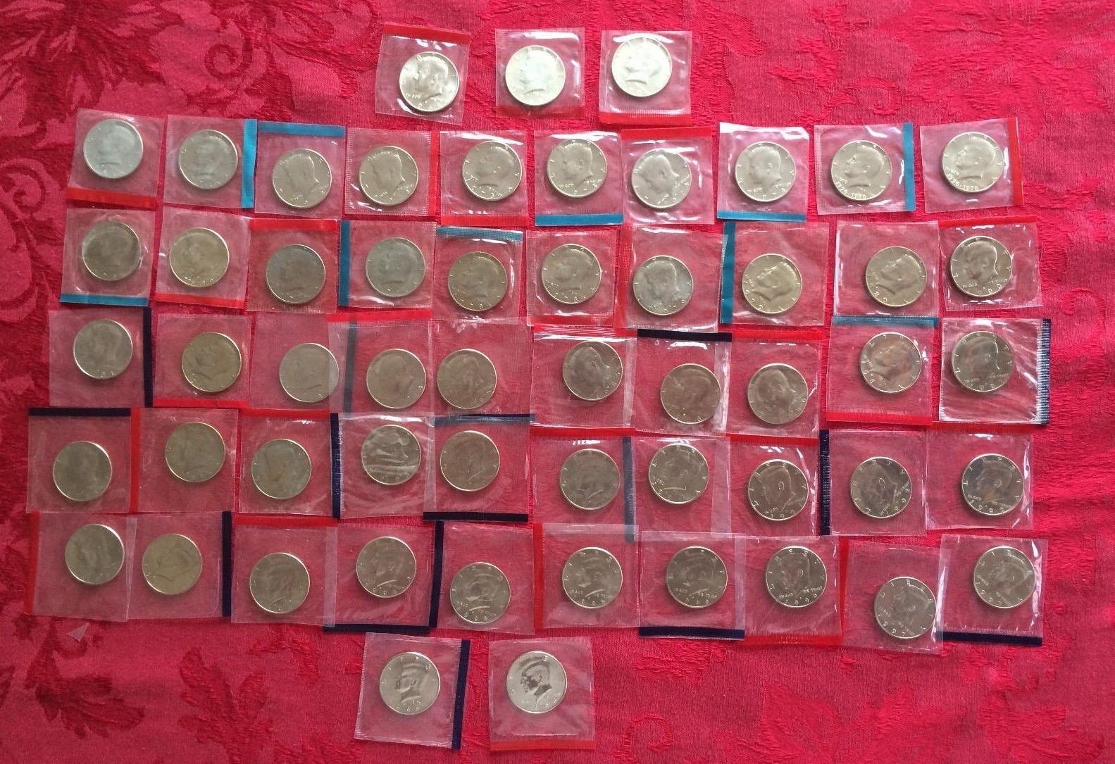 Kennedy Half Dollar Set Brilliant Uncirculated 1968-1981 1984-1999 P & D Run