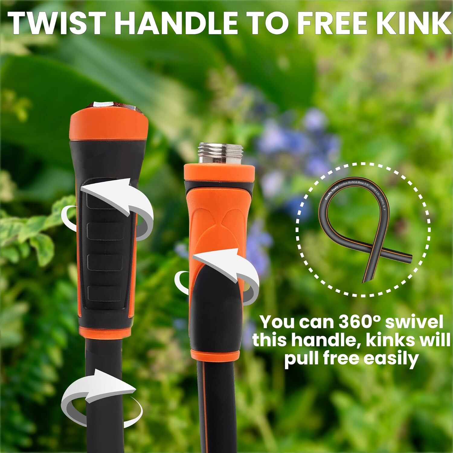 Giraffe Tools Garden Leader Hose Short Water Hose 3/10/75ft x 5/8" Burst 600 PSI