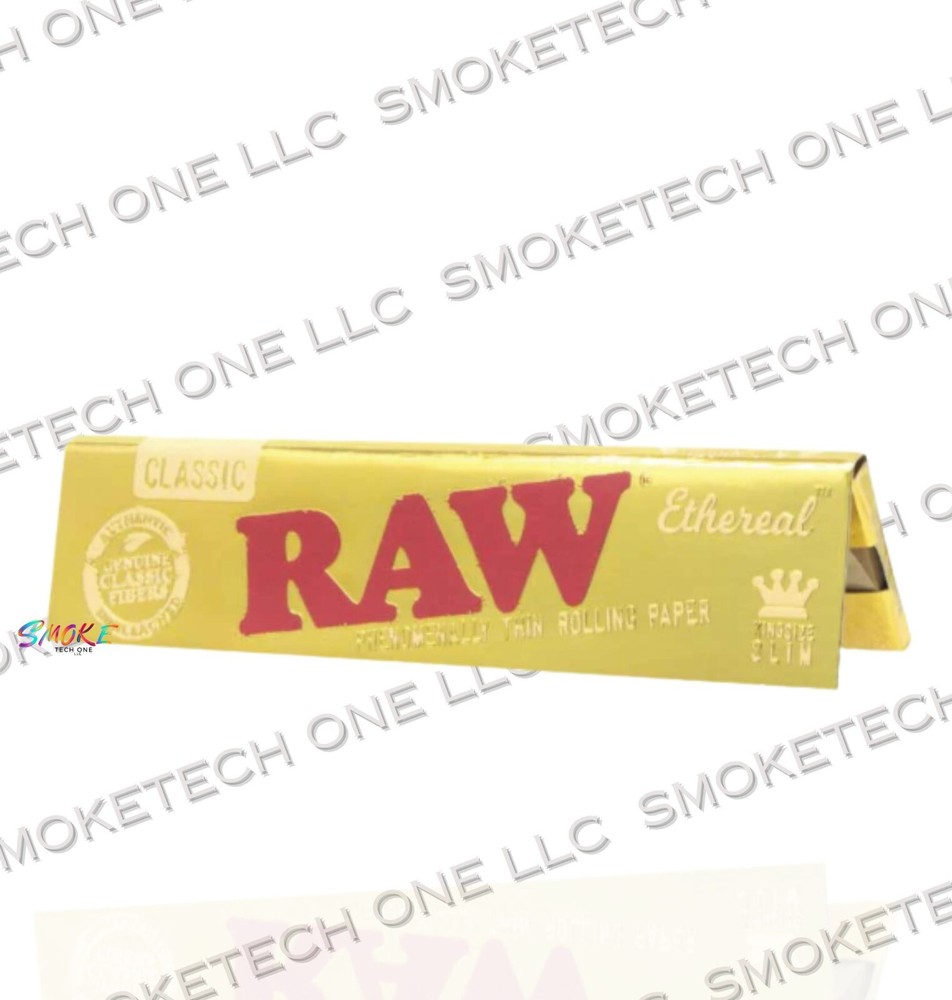 Raw Ethereal King Size Slim Rolling Papers - 50 packs