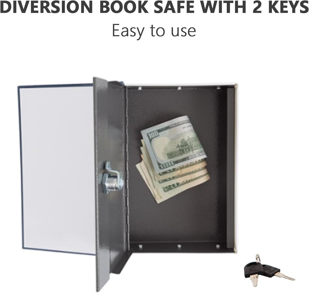 4-Piece Book-Safe Set: Elegant Hidden Storage with Key-Lock for Valuables