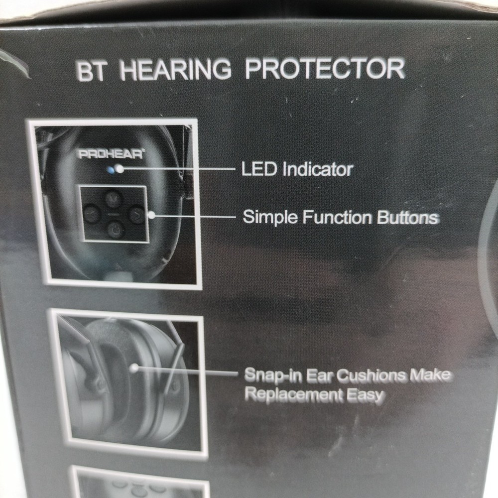 PROHEAR EM037 Bluetooth Hearing Protection Earmuffs NIOB Missing Screw