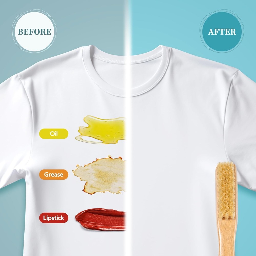 Compact Laundry Stain Brush with Ergonomic Handle - Perfect for Delicates