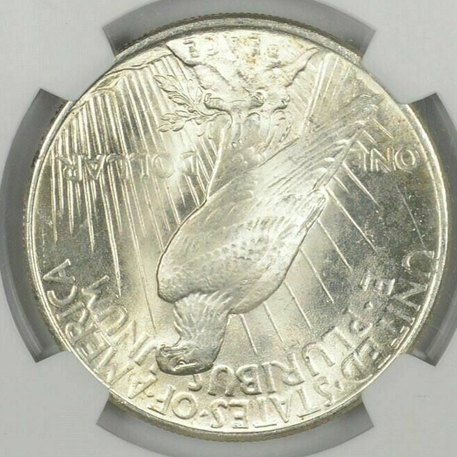 (1) BU $1 1925 Peace Silver Dollars Dripping with luster Unc MS 90% Bulk & Save