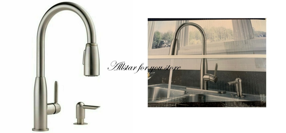 Peerless 1-Handle Deck Mount Pull-Down Handle/Lever Residential Kitche Faucet