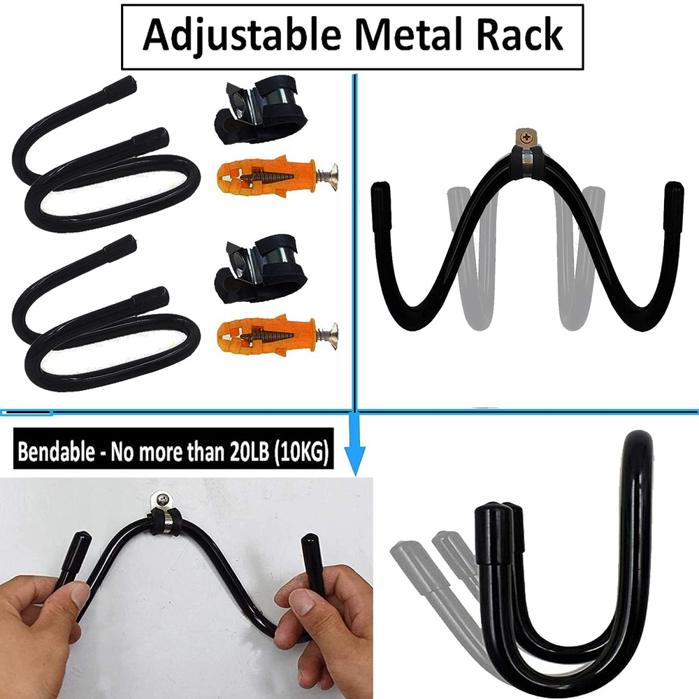 Pmsanzay Universal Sword Display Rack - Adjustable Hooks, Wall Large, Black