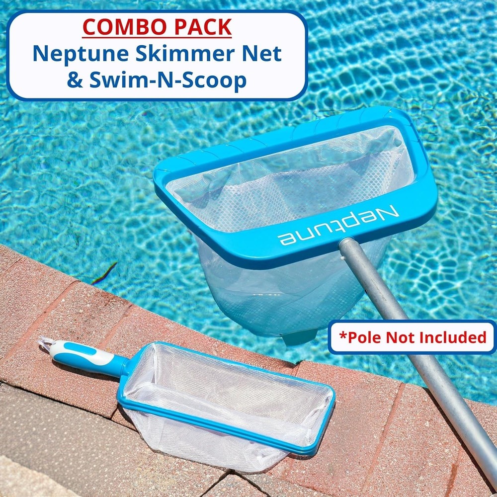 Hydrodynamic Pool Skimmer Net - 17.5" Fine Mesh for Ultimate Surface Cleaning