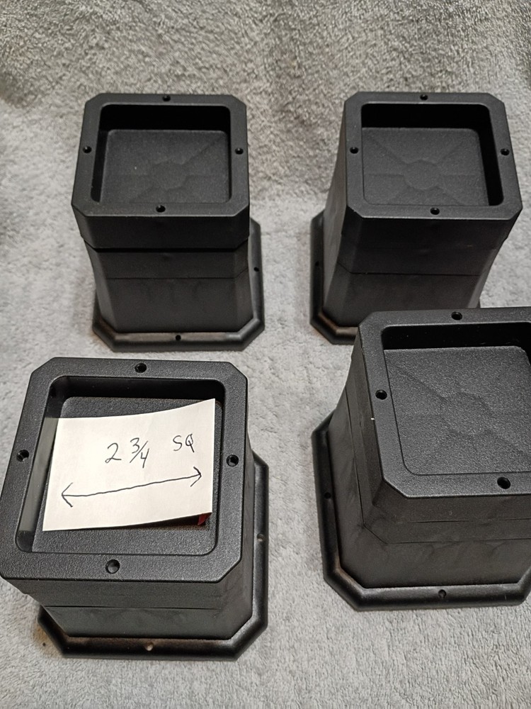 12-PC Stackable Up To 3"-4"-5"Leg Risers For Bed-Sofa-Tables To Increase Storage