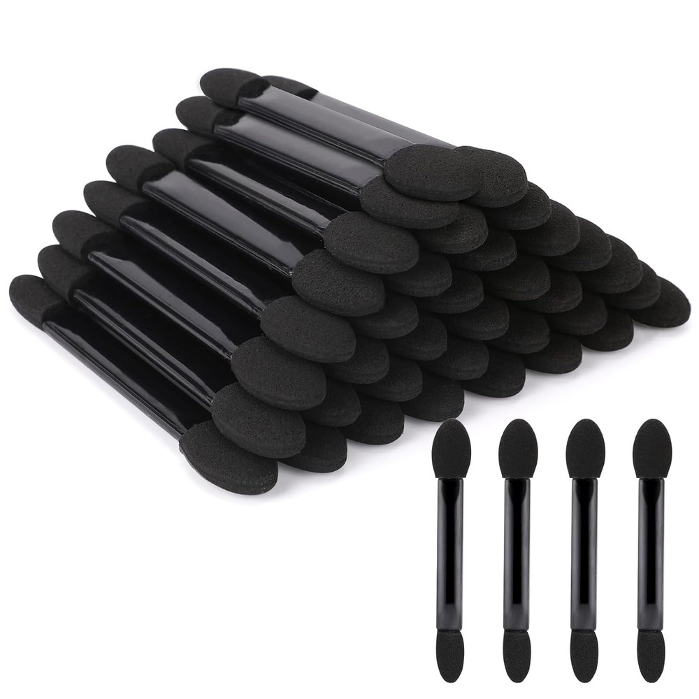 50 Pcs Disposable Double Head Eyeshadow Sponge Brushes Eyeshadow Applicators Dua