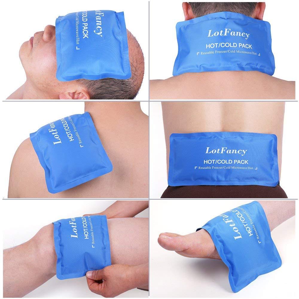 4Pc Ice Pack for Injuries Reusable Hot Cold Pack for Therapy Cooling Heating Pad