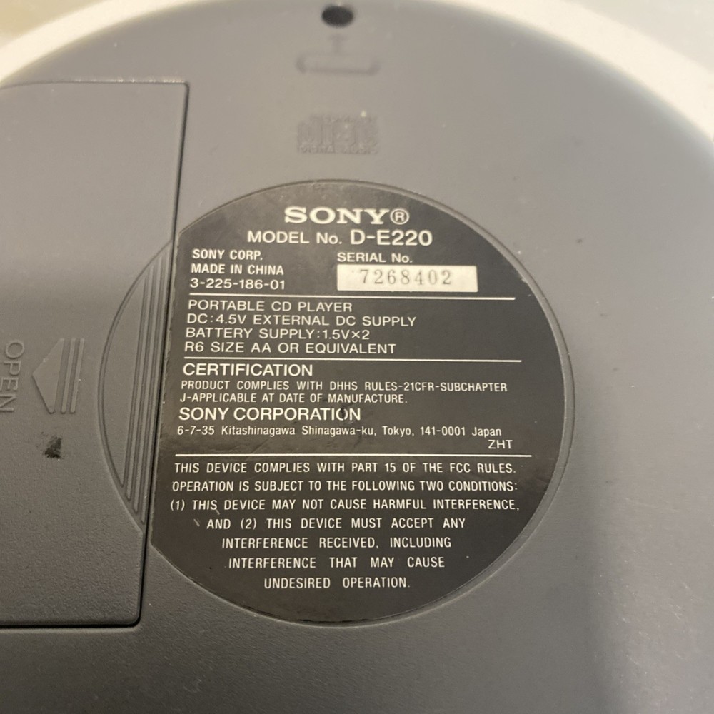 Sony Walkman Portable CD Player D-E220 ESP MAX Blue Pearl Discman TESTED