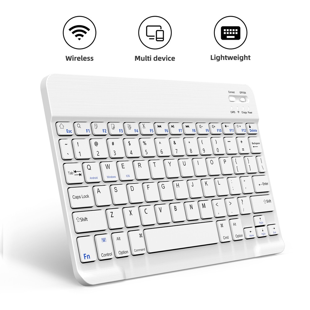 Slim Bluetooth Keyboard & Mouse Combo- Wireless for PC, Laptop, Mac, iOS, Tablet