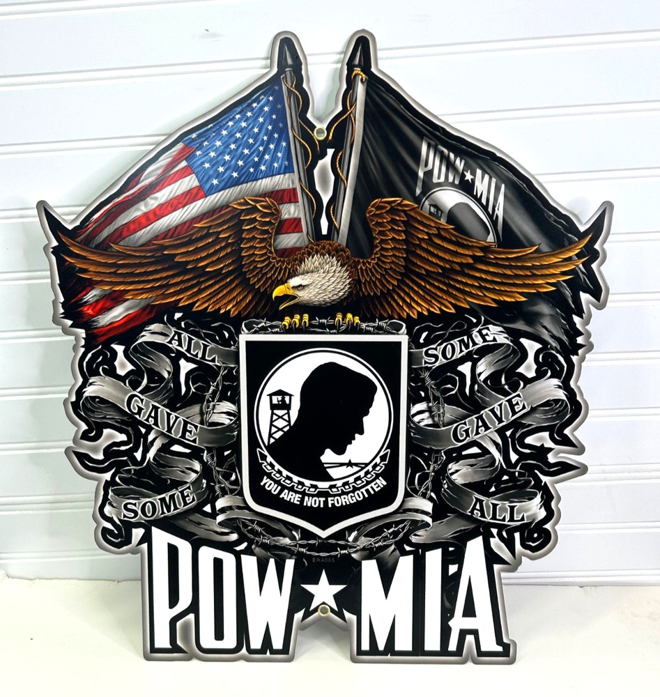 POW/MIA Large Metal Sign