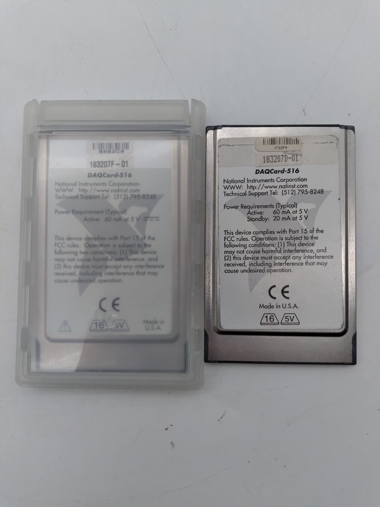 Lot of 2 National instruments DAQCard-516 analog input/digital multi-function IO