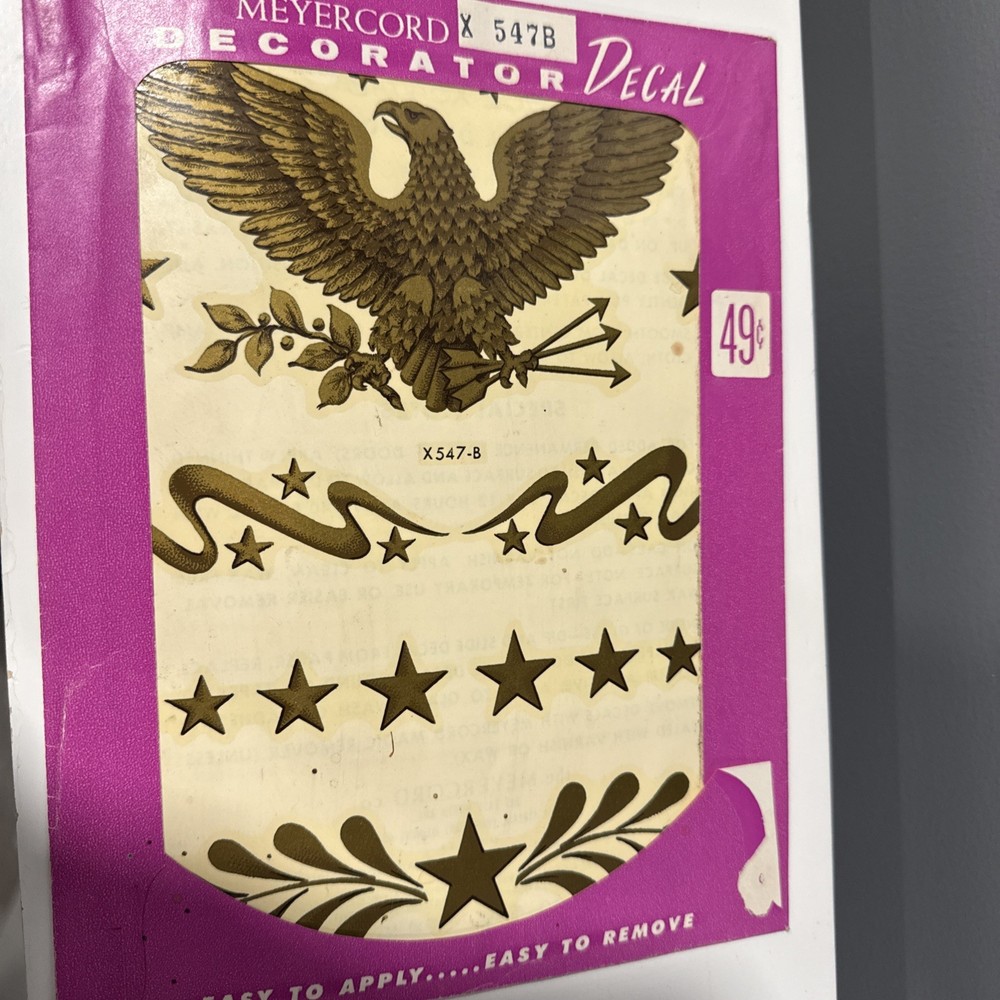 VINTAGE EAGLE DECAL DECALS Meyercord Decorator X 547-B