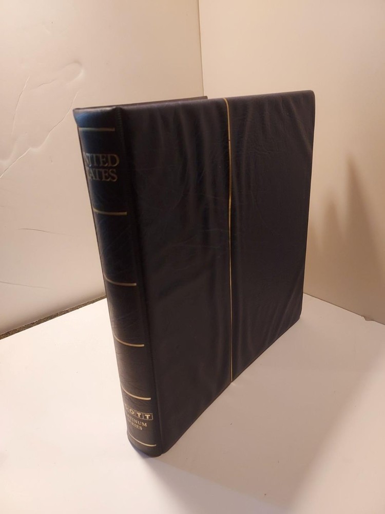 Scott Platinum Hingeless Hingless Empty 13-Ring Blue Album with protectors