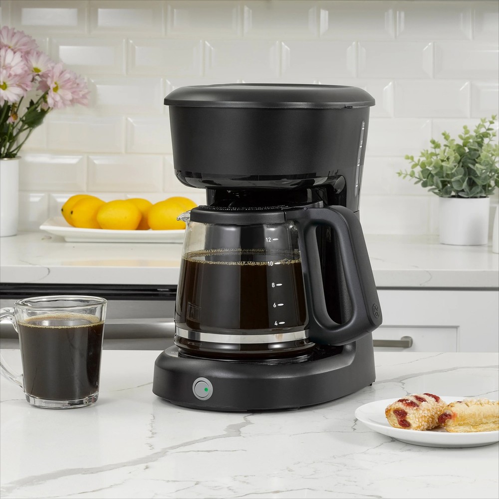 12-Cup Switch Coffee Maker, Compact Drip Coffee Machine for Home & Office Use