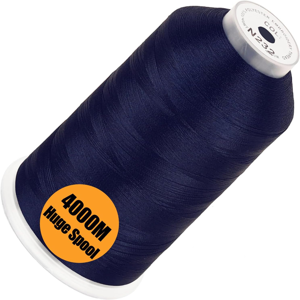 - Single Huge Spool 4000M Each Polyester Embroidery Machine Thread 40WT for Comm
