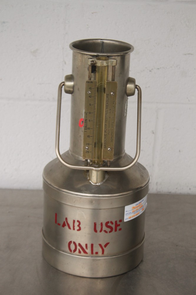 VINTAGE SERAPHIN GASOLINE PUMP TESTING MEASURE