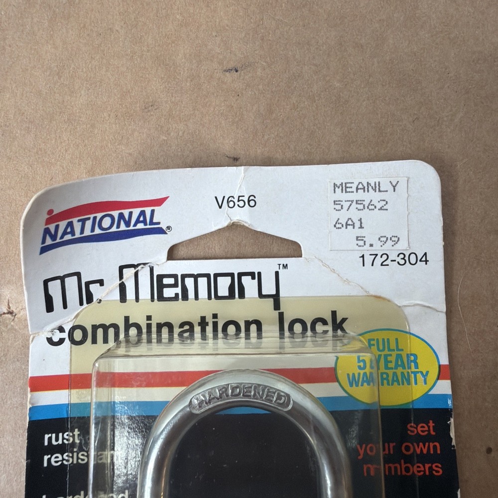 National Mr. Memory Combination Lock V656