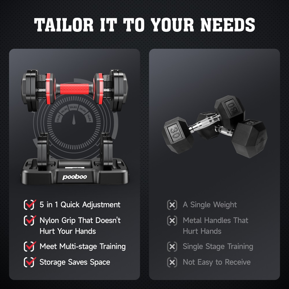 Adjustable Dumbbells Set Quick Adjust Weight Dumbbells Set Exercise Equipment