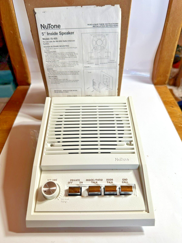 NuTone IS-405WH 5" Inside Speaker for IM-4006 Intercom System White #3