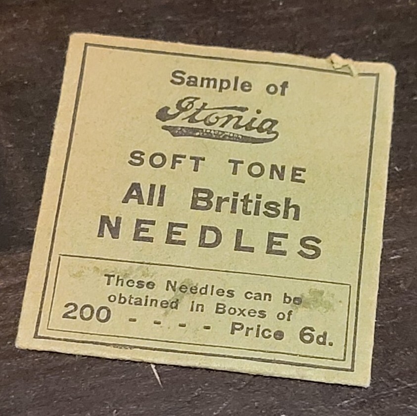 Gramophone phonograph needle packet Itonia Soft Samples empty