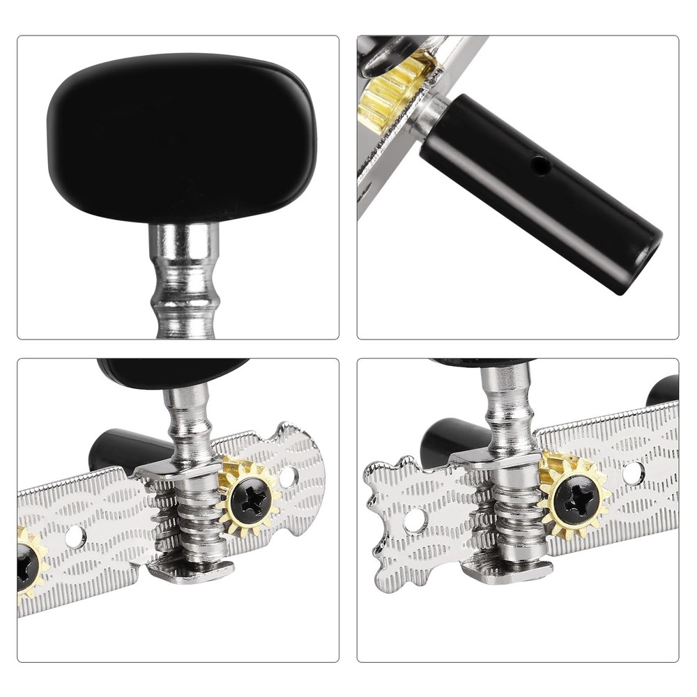 Classical Guitar Tuners 6 Strings Tuning Keys Pegs with Tools Screwdriver, Gu...