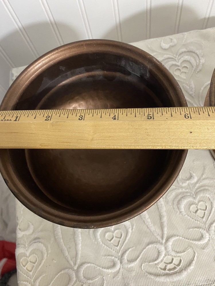 Hammered Copper Planters X2,