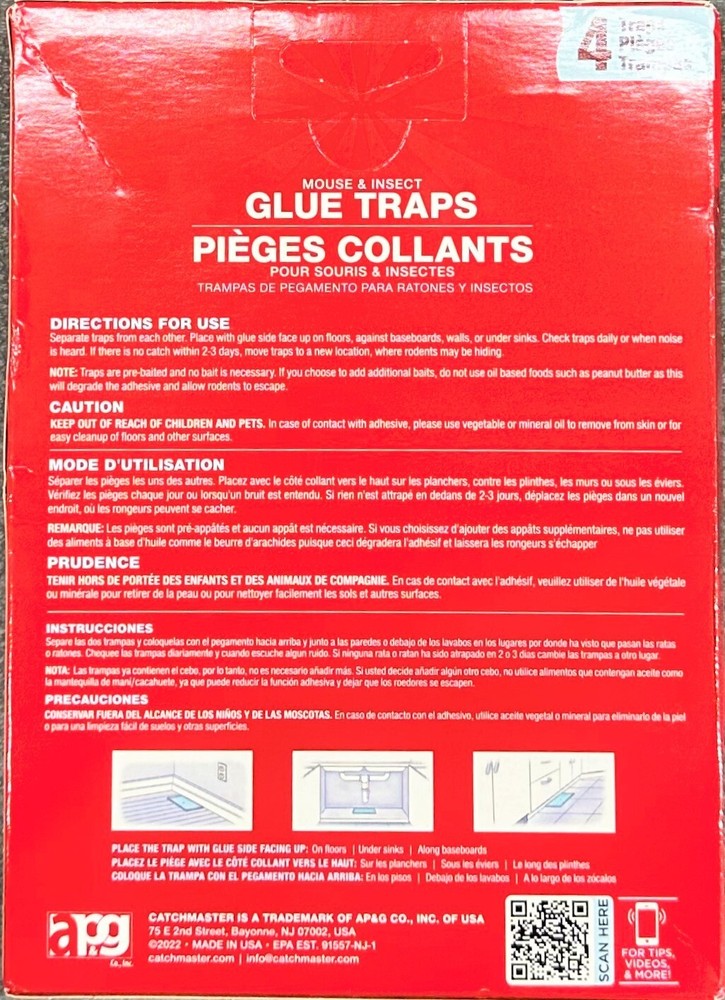 Catchmaster Mouse & Insect Glue Boards 4PKs 16 Traps