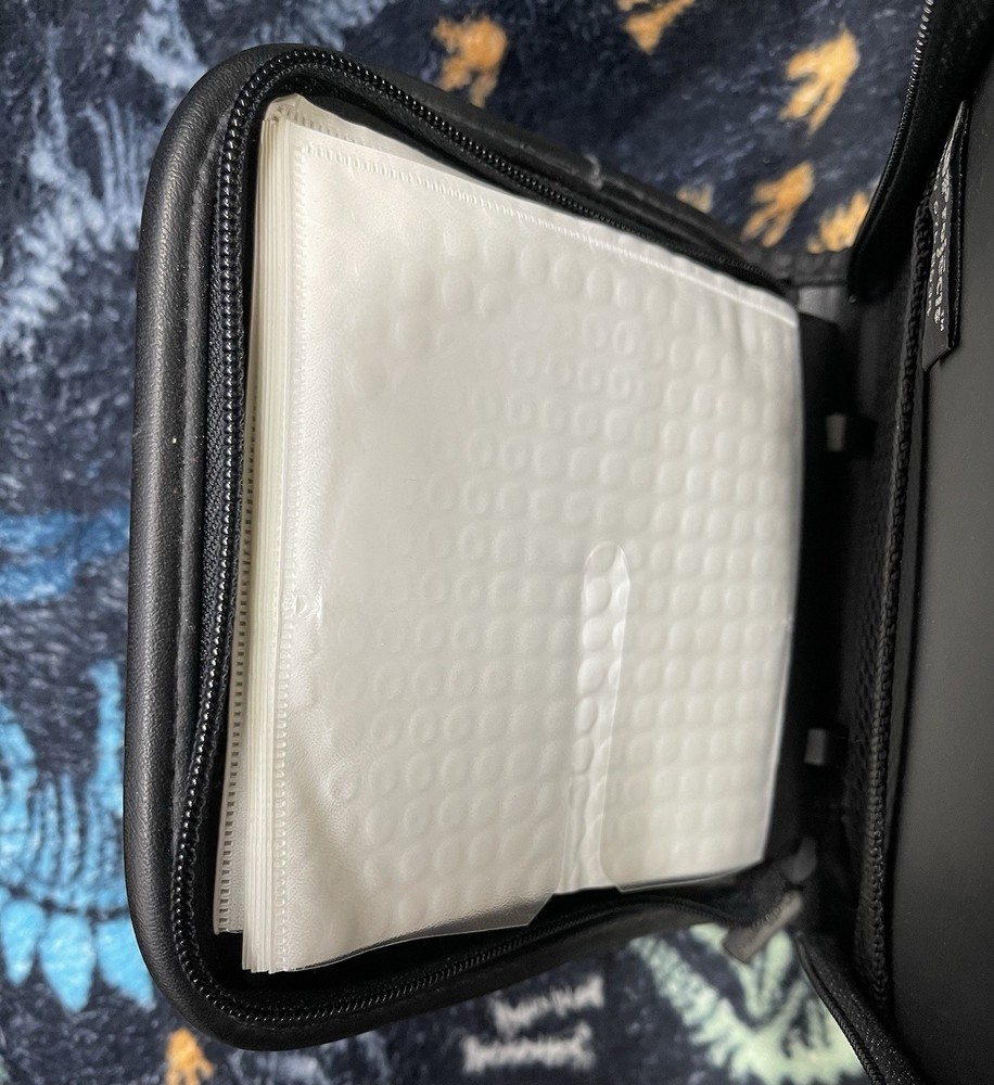 CD Projects Case, Black Faux Leather, Zippered