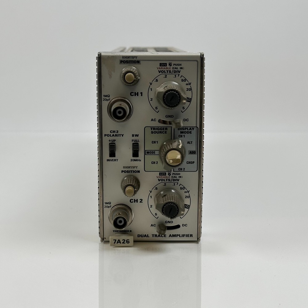 Tektronix 7A26 Dual Trace Amplifier Scope Plug In Unit Module
