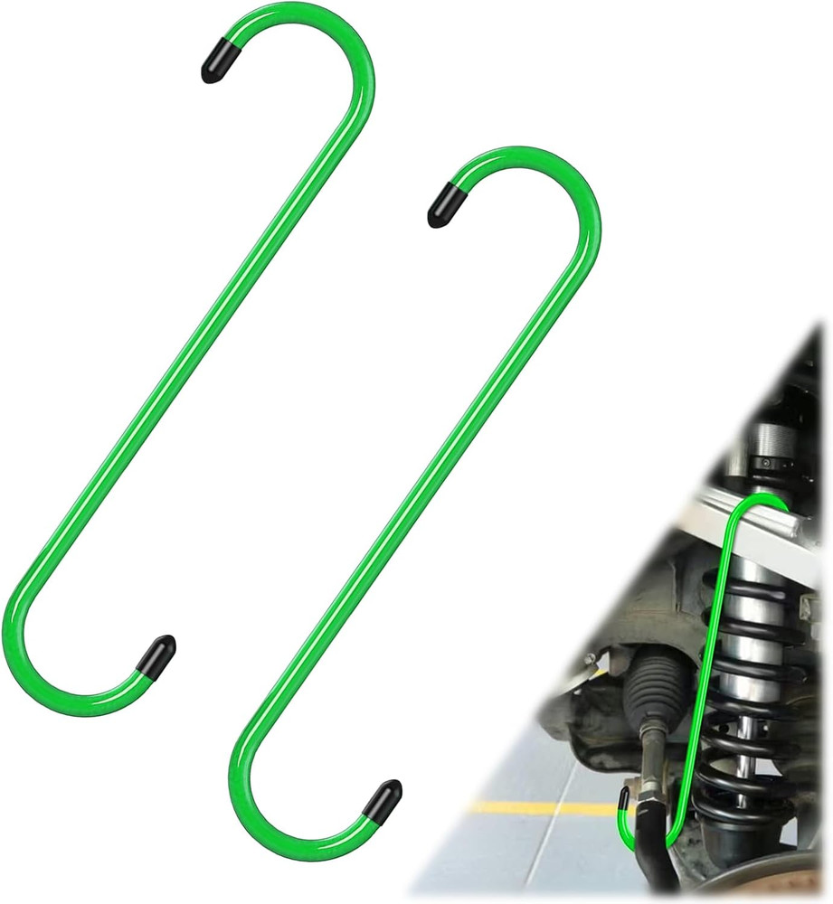 2PCS Brake Caliper Hanger Hooks Steel w Rubber Tips Rust Proof Auto Tool SetPro!