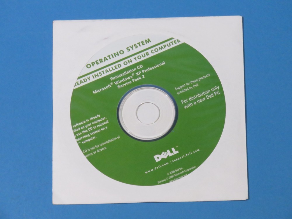 Dell Reinstallation CD Win XP Pro SP2 - CD ONLY NEW/FACTORY SEALED W/ KEYCODE!!!