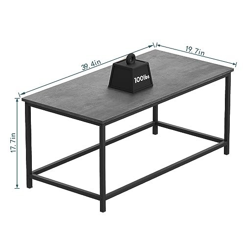 Modern Rectangular Coffee Table - Minimalist Open Design for Living Room & Offic