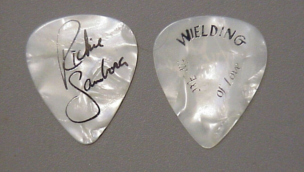 Richie Sambora guitar pick BON JOVI Wielding The Axe of Love - Livin On A Prayer