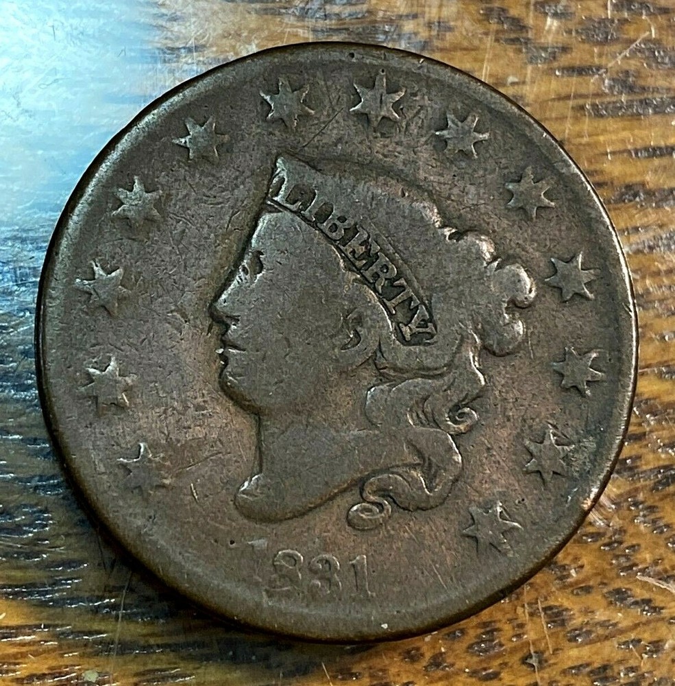 1831 Large Cent Nice Light Brown Good CHN
