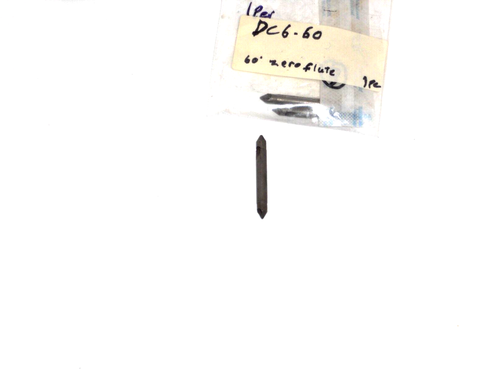 DC660) Weldon, Dbl.End, Countersink, Zero Flute, 60Deg., 3/16"Dia., 1pc.