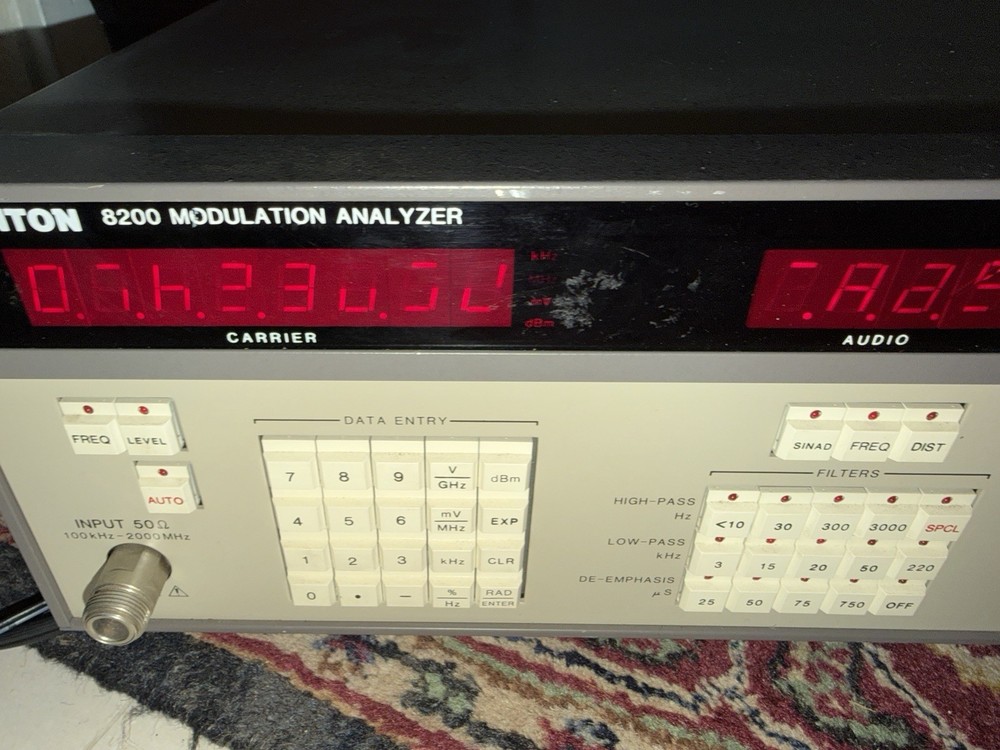 BOONTON 8200 modulation analyzer 100KHz to 2000MHz