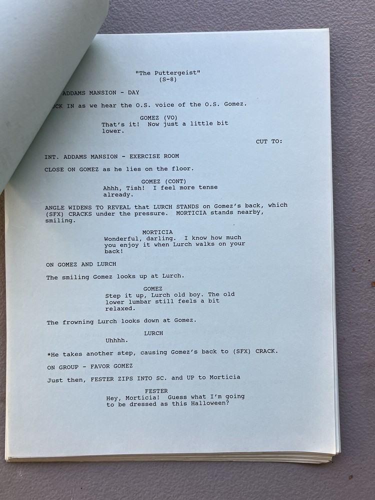 THE ADDAMS FAMILY SCRIPT "Puttergeist"(21-MINUTE SCRIPT)