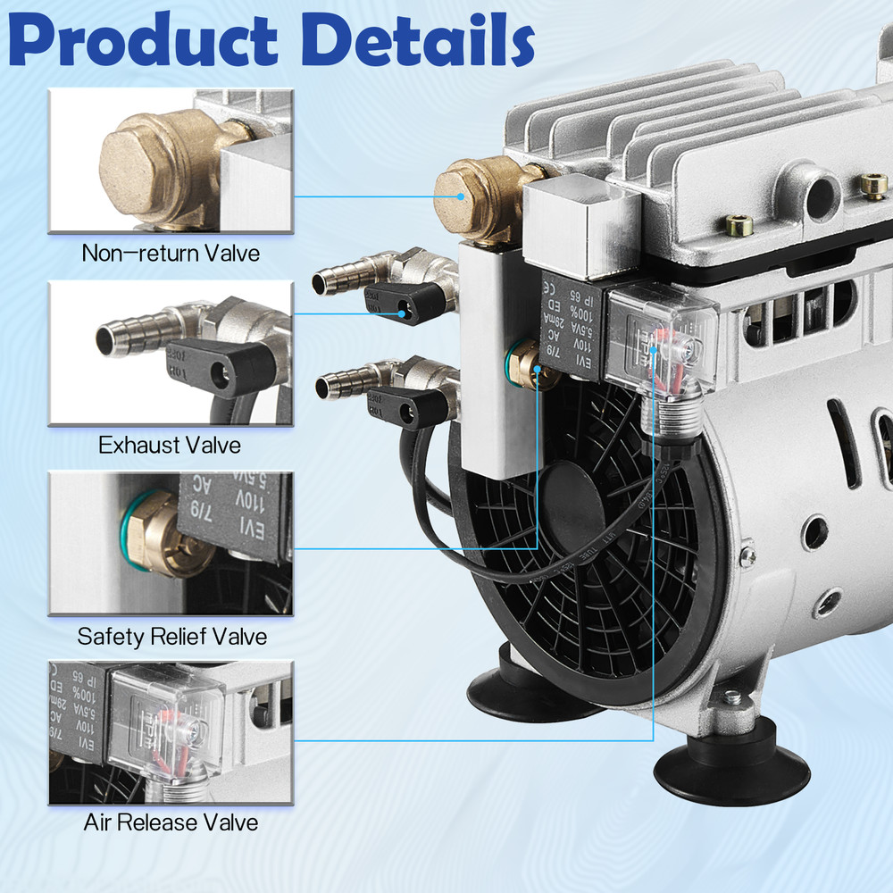 3/4HP Pond Aerator Cabinet Touchscreen Controller Cooling Fan Tube Diffuser Kit