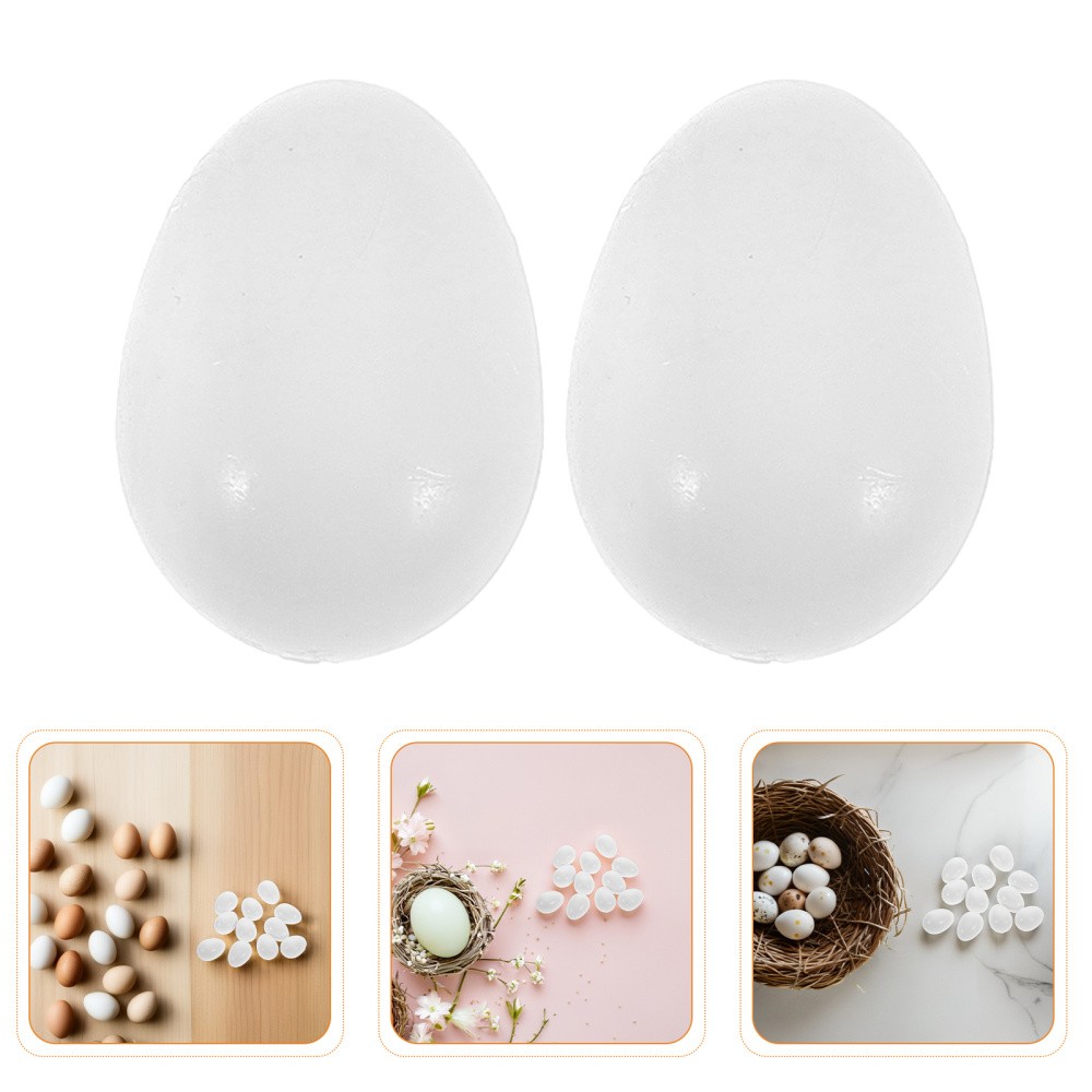 25 Pcs Simulation Pigeon Egg Artificial Props Decorative Nest Eggs