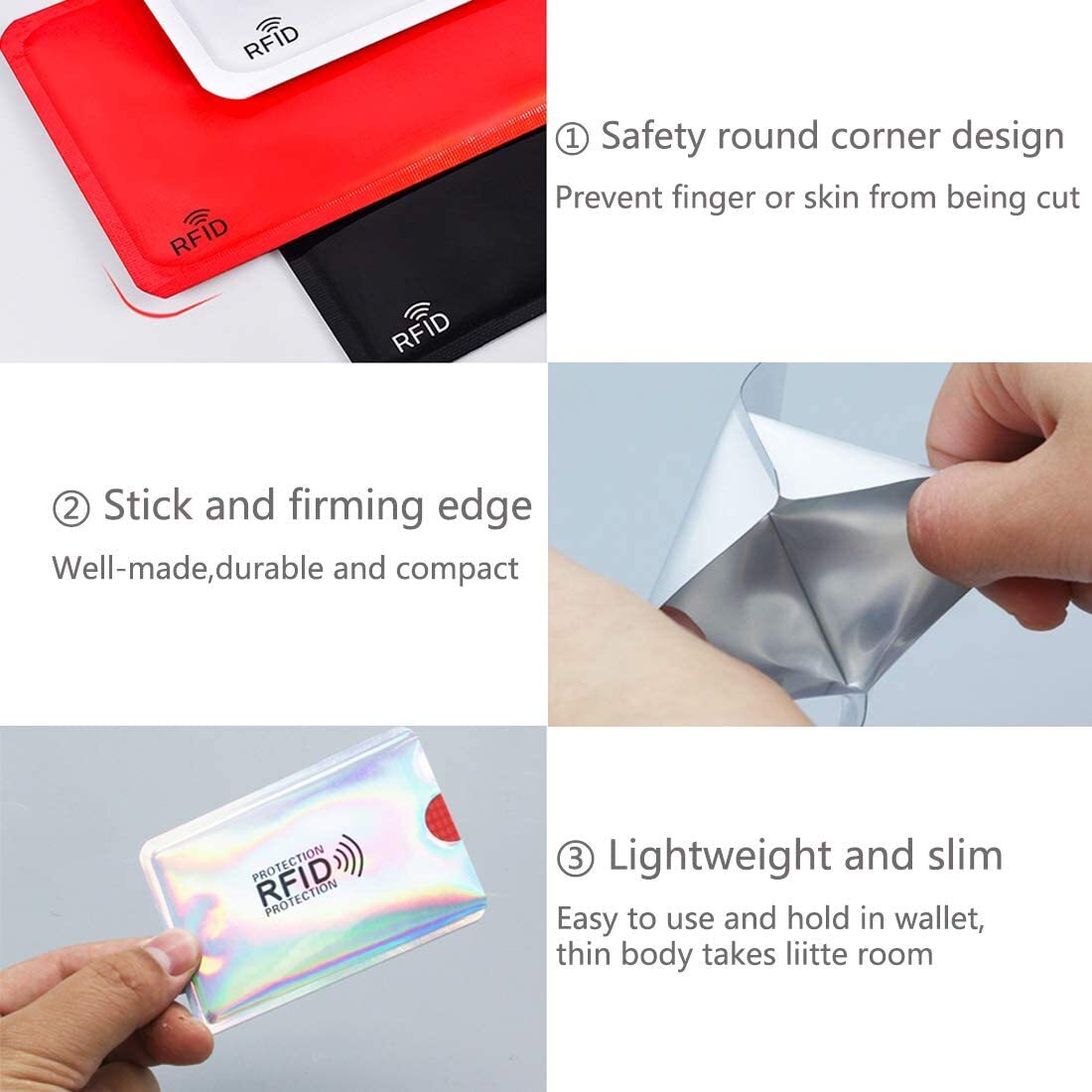 10x RFID Blocking Sleeves Credit Card Protector Holders Theft Protection Secure